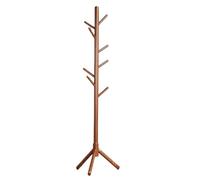 Veasbuu Wooden Coat Rack, Freestanding Coat Tree With 8 Hooks, Stable And Modern Design Hat And Jacket Hanger, Wooden Stand For Clothes, Scarves, Handbags, Purses, And Umbrellas