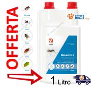 Vebi DRAKER 10.2 → 1 / 5 Litri INSETTICIDA Zanzare Mosche Cimici Formiche Pulci