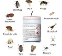 Insetticida Fumogeno Eliminare Insetti Ampio Spettro Azione, Miscela Fumigante Contro Insetti, 100% Made in Italy - 11g