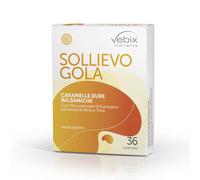 Vebix Nutrients Sollievo Gola - Caramelle dure balsamiche per la gola, 36 caramelle