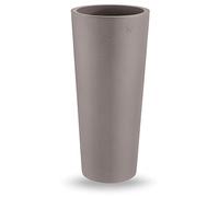Veca Cache pot rotondo in resina Genesis h. 100 cm. Taupe