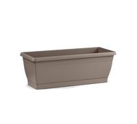 Veca Cassetta Roxanne con Sottocassetta 50 cm, Avana 60% Riciclato, Fioriera per Piante e Fiori, Balcone e Terrazzo