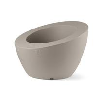 Ve.Ca Veneta Casalinghi Vaso Ciotola FIORIERA Genesis INCLINATA in Resina CM 50 Colore Taupe Foto Reale AMDGarden