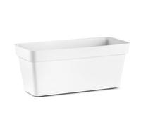 Veca | Fioriera rettangolare per piante in plastica resistente "Cleo", Vaso lungo da balcone e giardino, Facile da spostare, per interno ed esterno, Design pratico e moderno