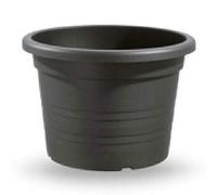 Veca Garden Vaso Cilindro Rotondo 20 cm, Vaso per Piante e Fiori, Plastica Resistente UV, Antracite