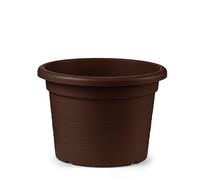 Veca Garden Vaso Cilindro Rotondo 35 cm, Vaso per Piante e Fiori, Plastica Resistente UV, Bronzo