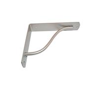 VECA - REGGIMENSOLA LINEA "CURVA" PER ARREDO CASA IN ZAMA 12CM - COLORE NICKEL SATINATO