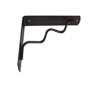 VECA - REGGIMENSOLA LINEA "ONDA" PER ARREDO CASA IN ZAMA 18CM - COLORE NERO MICACEO