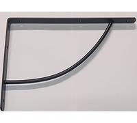 VECA - REGGIMENSOLA PESANTE LINEA "TONDINO" PER ARREDO GARAGE IN ACCIAIO 30CM - COLORE NERO OPACO