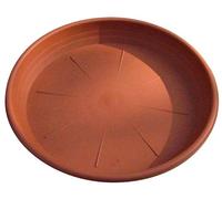 Veca - Sottovaso cilindrico, 22 cm, per Vaso da 24 cm, Colore: Terracotta