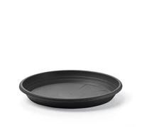 Veca - Sottovaso cilindrico, 37 cm, colore: antracite, per vaso da 40cm