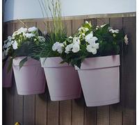 VECA SPA Vaso a Parete - Modello Cleo, Vaso da Parete in plastica Resistente per Piante e Fiori da Esterno e Interno