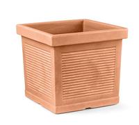 VECA SPA - Vaso MILLERIGHE Quadrato CM.50 (Colore Terra di Si