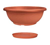 Veca-Terrina con Piatto Naxos 40 x H Terracotta 15 cm