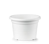 VASO CILINDRO TONDO DIAM. CM 80X56 H IN PLASTICA LISCIA RIGATA COLORE BIANCO