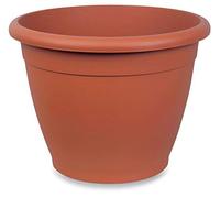 Veca Veneta Casalinghi Vaso in plastica rotondo da giardino diametro 52 cm avana
