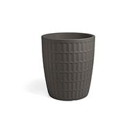 Veca Veneta Casalinghi Vaso rotondo in resina Tyle 50 cm. Antracite