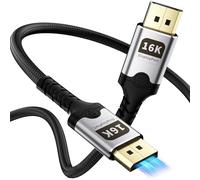 Vecbmn Cavo DisplayPort 2M, 16K Display Port Cavo Supporta 80Gbps, 16K@60Hz, 8K@120Hz, 4K@240Hz, HDR, DSC 1.2a, FreeSync, G-Sync, C-avo DP 2.1 per Monitor Gaming Scheda Grafica PC