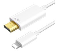 Vecbmn Cavo HDTV per iPhone 2.0m, Dattatore iPhone a HDTV HD 1080P, Cavo Convertitore H-DTV per Trasferimento i-Phone, iPad o iPod su TV, C-avo H-D-T-V iOS 11, 12, 13, 14-Plug and Play