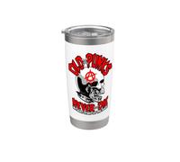Vecchi punk non muoiono mai punk rock musica mohawk teschio Bicchiere termico in acciaio inox doppia parete