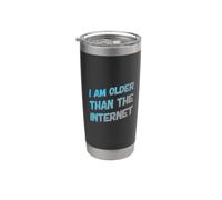 Vecchi Testo Divertente Citazione Sono Older Than Internet Bicchiere termico in acciaio inox doppia parete