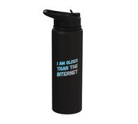 Vecchi Testo Divertente Citazione Sono Older Than Internet Stainless Steel Insulated Water Bottle