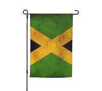 Vecchia bandiera giamaicana da giardino 30,5 x 45,7 cm. Decorazione da esterno luminosa su entrambi i lati porta un po' di divertimento al tuo giardino.