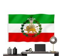 Vecchia bandiera 'Iran | Striscione storico persiano colori vivaci, vecchio storico persiano Iran | per giardino, cortile, parete, esterno, cortile, finestra, auto, feste, parata