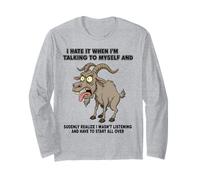 Vecchia Capra Lo odio Quando Parlo con Me Stesso Sarcastico Maglia a Manica