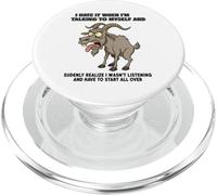 Vecchia capra Lo odio quando parlo con me stesso sarcastico PopSockets PopGrip per MagSafe