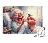 Vecchia donna ride Puzzle 1000 Pezzi Adulti In Stampa Ad Alta Definizione, Un Puzzle Per Giochi Di Puzzle Per Lo Sviluppo Cognitivo, Ideale Per Fun Fresent & Activity Per La Casa, Il Puzzle Più V