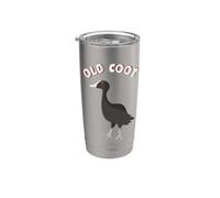 Vecchia folaga divertente sopra la collina uccello grafica Bicchiere termico in acciaio inox doppia parete