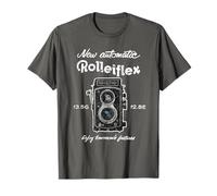 Vecchia macchina fotografica vintage Rolleiflex Design invecchiato Maglietta