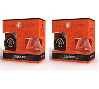 Vecchia Romagna Etichetta Nera 70cl Special Pack - Confezione regalo con un bicchiere. Brandy con doppio invecchiamento, gusto elegante e deciso. 38% vol. (Confezione da 2)