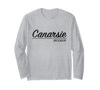 Vecchia Scuola New York Retro Canarsie Brooklyn Quartiere Maglia a Manica