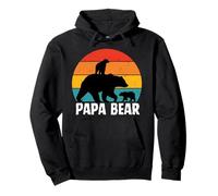 Vecchia Scuola paternità: Vintage Papa Bear con 2 Cuccioli Felpa con Cappuccio