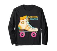 Vecchia Scuola Pattinatori Pattinaggio A Rullo retrò Vintage Anni '70 Anni '80 Maglia a Manica