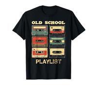 Vecchia Scuola Playlist Vintage Cassette Tapes Throwback Memory Maglietta