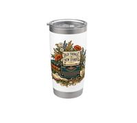 Vecchie cose Nuove storie Macchina da scrivere vintage Autore Lettore Boo Bicchiere termico in acciaio inox doppia parete