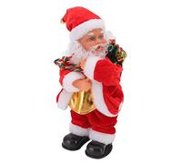 Vecchietto natalizio danzante elettrico, bambola decorativa natalizia che scuote i fianchi con un’espressione allegra, ornamento festivo animato per la decorazione di feste in casa (Zaino)