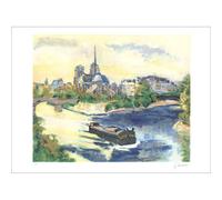Vecchievie Gérard - Litografia originale ""Parigi, L'île de la cité et Notre Dam