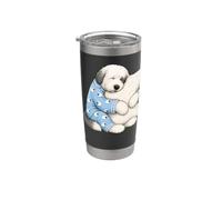 Vecchio cane da pastore inglese che dorme in pigiama carino cane sonno Bicchiere termico in acciaio inox doppia parete