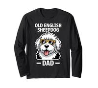Vecchio cane da pastore inglese papà divertente vecchio cane da pastore inglese Maglia a Manica