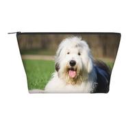 Vecchio cane pastore inglese, Borsa da toilette Borsa per trucco Borsa per cosmetici Borsa da toilette da viaggio portatile