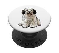 Vecchio cane pastore inglese illustrazione PopSockets PopGrip Adesivo