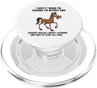 Vecchio cavallo lo odio quando parlo con me stesso sarcastico PopSockets PopGrip per MagSafe