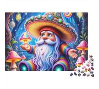 Vecchio del Bosco dei Funghi Puzzle 1000 Pezzi Cartaceo per Adulti Scena Notturna Gioco di Puzzle 1000 Pezzi Famiglia Relax 38x26cm/1000pcs