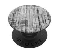 Vecchio Giornale Wall Art Design in colore grigio PopSockets PopGrip Adesivo