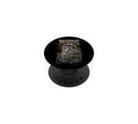 Vecchio guerriero vichingo rune corvo mitologia norrena PopSockets PopGrip Adesivo