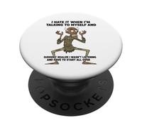 Vecchio, lo odio quando parlo con me stesso sarcastico PopSockets PopGrip Adesivo